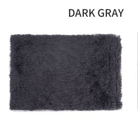 Dog Bed And Extra Matching Cover Sheet Dog Crate Pad Ultra Soft Dog Bed Mat Washable Pet Kennel Bed With Non-Slip Bottom Fluffy Plush Sleeping Mat For (Color: Dark gray, size: L)