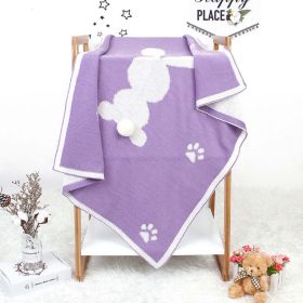 Baby Cartoon Rabbit & Footprints Embroidered Graphic 3D Tail Blanket (Size/Age: (0-12Y), Color: Apricot)