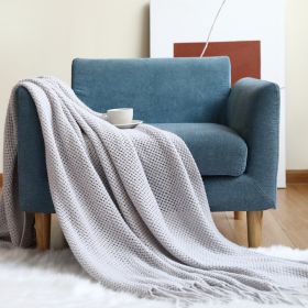 Office Sofa Nap Knitting Blanket (Option: Light Grey-130x240cm)