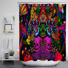 Digital Print-free Bathroom Curtain (Option: YLLHFK04-180x180CM)