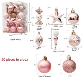 Christmas Decorations Pendant Suit Gift Box (Option: Rose Gold 20 A Style)