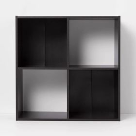 4 Cube Decorative Bookshelf (Color: brown)