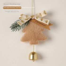 Nordic Style Christmas Decoration Pendant Vehicle Bell (Option: Brown Christmas Tree)