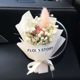 Fashion Creative Dried Flowers Decorative Car Female Motor Air Outlet Fragran (Option: Sansheng III)