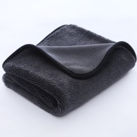 Small Braid Twisting Towel Car Glass Washing Cleaning (Option: Gray-40x60)