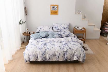 Three-piece Bedding Set Printed Home Textile (Option: 201 Blue-228x228cm)