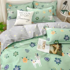 Student Dormitory Single Duvet Cover Autumn And Winter (Option: Happy Deer-1.8bed)